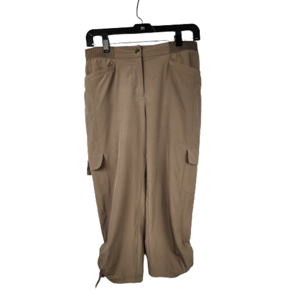 Chico's Zenergy Beige Cargo Capri Pants Size Small